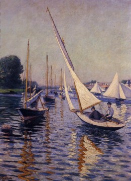  marin tableaux - Régate à Argenteuil paysage marin Gustave Caillebotte